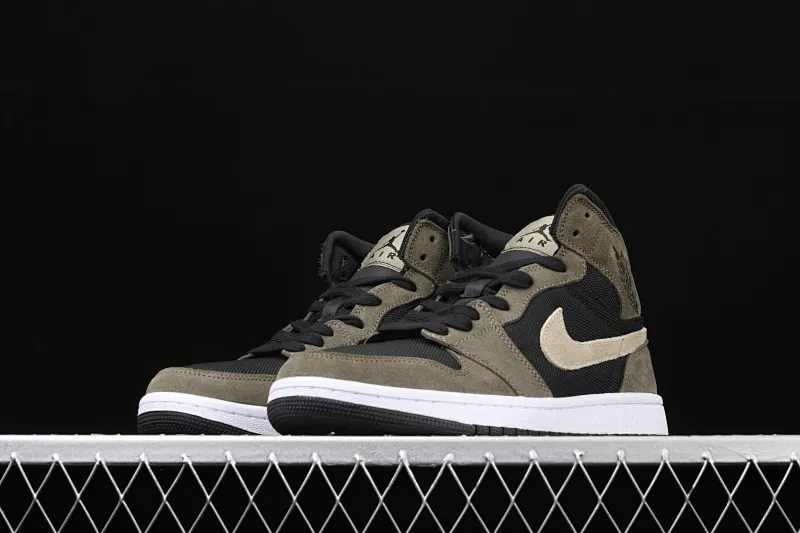 All categories Air Jordan Jordan series basketball shoes Air Jordan 1 Mid Air Jordan 1 Mid AJ1 Joe 1 mid-top series military green color BQ6472-030